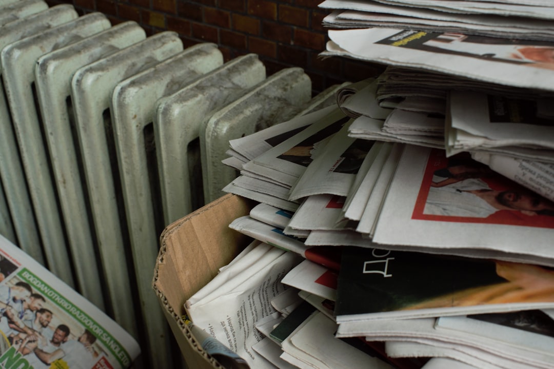 stack of newspapers